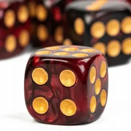 kosc-1szt-d6-k6-czarna-czerwona-zlota-nadruk-dice-classic-rpg-dandd-mtg-gry