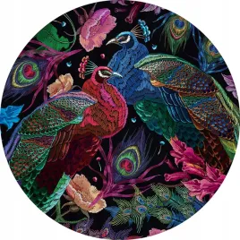 puzzle-500-ukladanka-obraz-okragle-kolorowe-pawie-kwiaty-rosliny-interdruk