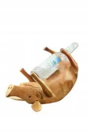 drewno-teakowe-teak-swinka-swinia-figura-drewniana-stojak-na-butelke