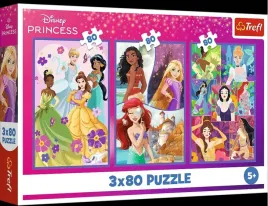 puzzle-3x80el-ksiezniczki-i-przyjaciele-trefl