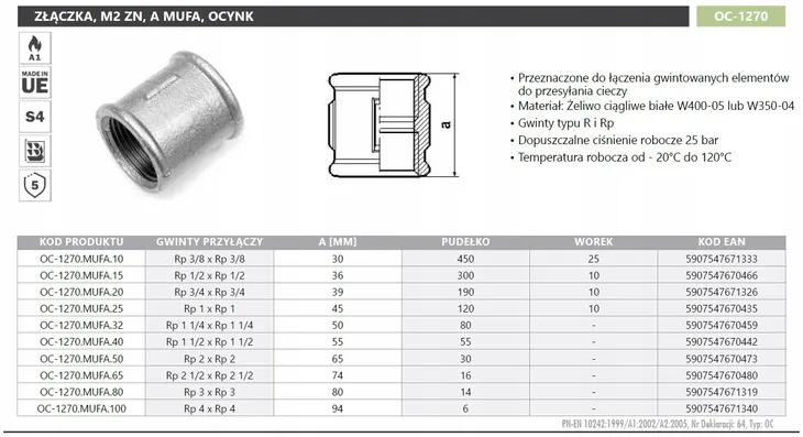 mufa-diamond-1-25-ocynk-kod-producenta-sws002202400