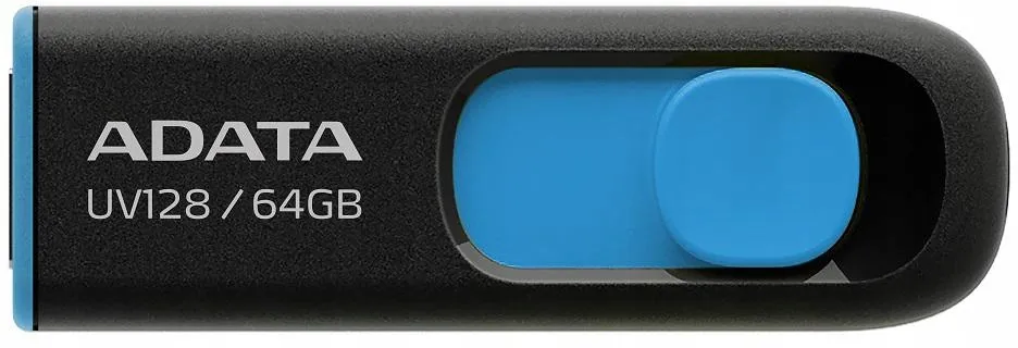 adata-pendrive-uv128-64gb-usb-3-2-gen1-czarno-niebieski-stan-nowy
