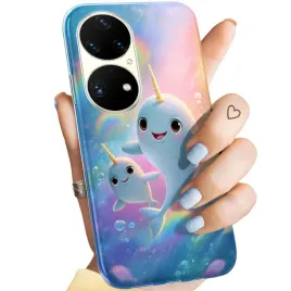 etui-do-huawei-p50-pro-wzory-narwal-bajki-morskie-zwierzeta-obudowa-case