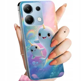 etui-do-xiaomi-redmi-note-13-wzory-narwal-bajki-morskie-zwierzeta-obudowa