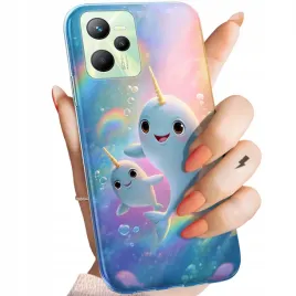 etui-do-realme-c53-4g-c51-note-50-wzory-narwal-bajki-morskie-zwierzeta
