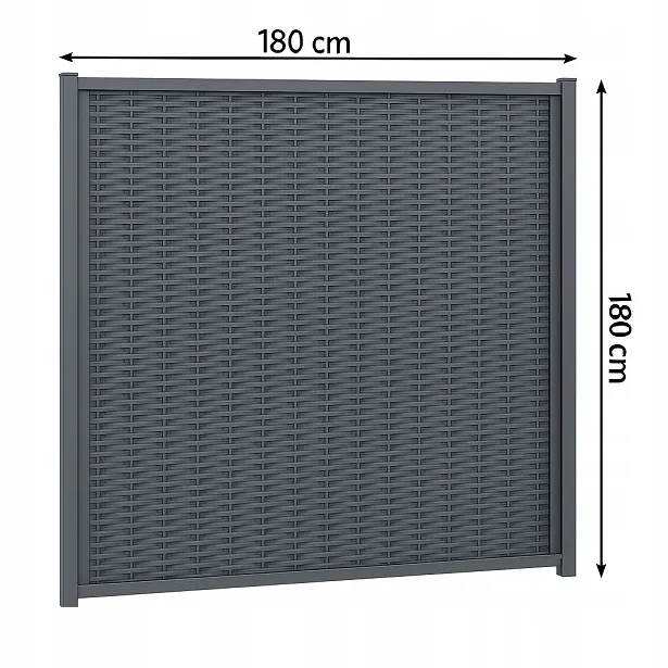 plot-panelowy-dwustronny-180x180cm-technorattan-kolor-stalowy-stan-nowy
