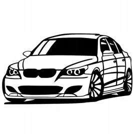 samochod-na-sciane-bmw-e60-3d-front-dekoracja-scienna-obraz-auto-premium