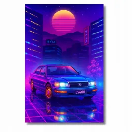 obraz-na-plotnie-lexus-ls-400-gen-1-50x70cm-futurystyczny-ledy-neon-hit