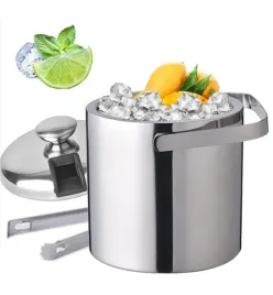 wiaderko-pojemnik-do-lodu-srebrne-polysk-luxito-13l-szczypce-sitko-komplet
