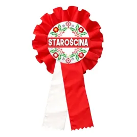 kotylion-dozynki-staroscina-bialo-czerwony