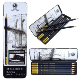 olowki-do-szkicowania-w-metalowym-pudelku-astra-6-sztuk