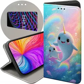 etui-z-klapka-do-samsung-galaxy-s23-fe-wzory-narwal-bajki-morskie-zwierzeta