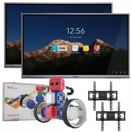 2x-tablica-interaktywna-4k-75-robot-uchwyty