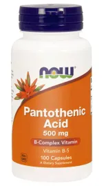 now-pantothenic-acid-kwas-pantotenowy-500-mg-b-5-b5