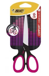 nozyczki-szkolne-bic-kids-comfort-czarno-rozowe-16cm