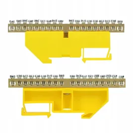 listwa-zaciskowa-pe-szyna-th35-18-przewodow-zolta