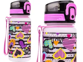 coolpack-bidon-brisk-mini-serca-400ml-blokada-wylania-butelka-na-wode-love