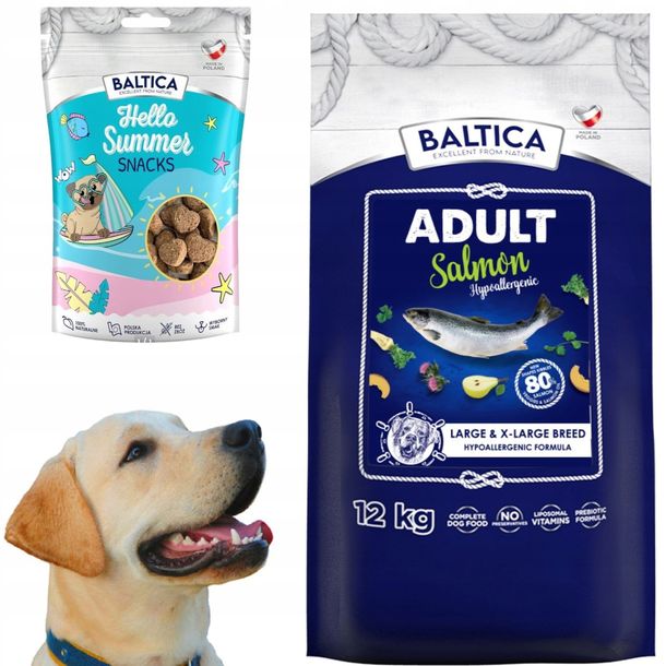 Baltica Adult Karma z łososiem hipoalergiczna 12kg dla psów dużych ras-Zdjęcie-0