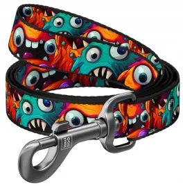 lekka-i-wytrzymala-smycz-dla-psa-waudog-m-20mm-200cm-wzor-zebate-potwory