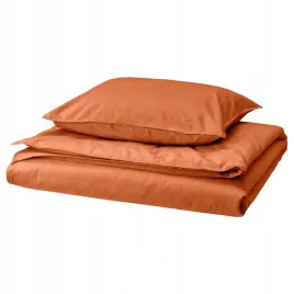 komplet-poscieli-150x200-50x60-cm-czerwonobrazowy-bawelna-ikea-angslilja