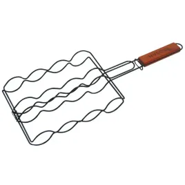 ruszt-do-grillowania-kielbas-metalowy-czarny-nieprzywierajacy-50x19-cm