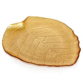 talerz-do-serwowania-szklany-zloty-lisc-275x24-cm
