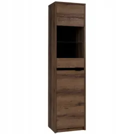 witryna-wysoka-200cm-do-salonu-woody-vd-16-dab-monastery-czarny-polysk