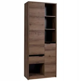 regal-wysoki-woody-80x40x200cm-vd-08-dab-monastery-czarny-polysk
