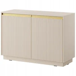 komoda-nowoczesna-wiszaca-ryflowana-bezowa-gold-104-cm-zlote-uchwyty