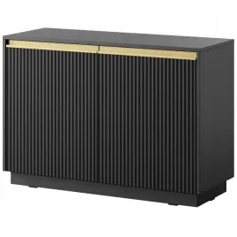 nowoczesna-komoda-ryflowana-gold-k104-czarny-zloty-uchwyt