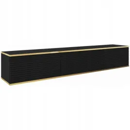 wiszaca-szafka-rtv-czarna-glamour-175-cm-front-mdf-ryfel-zlote-wstawki
