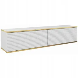 szafka-rtv-wiszaca-biala-glamour-135-cm-front-mdf-ryfel-zlote-wstawki