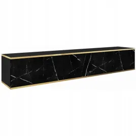 szafka-rtv-wiszaca-glamour-175-cm-czarny-marmur-zlote-wstawki