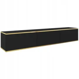szafka-rtv-wiszaca-czarna-glamour-175-cm-zlote-wstawki
