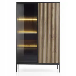 nowoczesna-witryna-do-salonu-z-led-104-cm-royal-wtsz104-czarny-dab-wotan