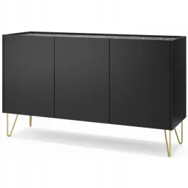 komoda-na-zlotych-nozkach-balance-k144-czarny-grafit-marmur-black-royal