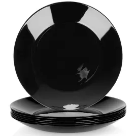 talerze-obiadowe-plytkie-szklane-czarne-255-cm-6-szt