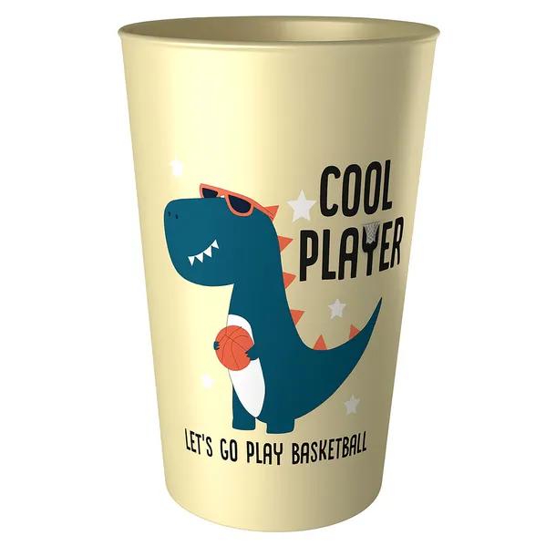 kubek-dla-dziecka-dzieciecy-250-ml-do-szkoly-przedszkola-dinozaur-bezowy-stan-opakowania-oryginalne