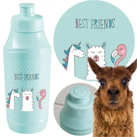 bidon-dla-dzieci-butelka-375-ml-do-szkoly-przedszkola-lama-niebieski