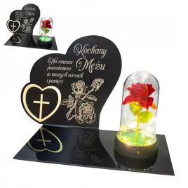 dekoracja-na-grob-grawerowany-znicz-podstawka-na-cmentarz-roza-dla-meza