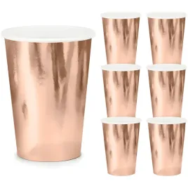 kubki-kubeczki-jednorazowe-rozowo-zlote-rose-gold-220ml-6szt
