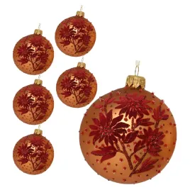 pomaranczowe-matowe-bombki-choinkowe-8cm-dekorowane-welurowym-kwiatem-6-szt