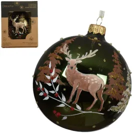 szklana-dekorowana-zdobiona-bombka-choinkowa-duza-10-cm-jelen-w-lesie-mat