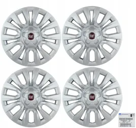 4x-oe-fiat-kolpak-ozdobny-felgi-15-srebrny-z-czerwonym-logo-tipo-6j-6l-ory