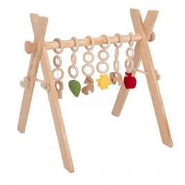 stojak-gimnastyczny-edukacyjny-drewniany-zawieszki-kiddymoon-bt-001