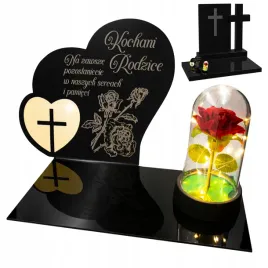 dekoracja-na-grob-grawerowany-znicz-podstawka-na-cmentarz-roza-dla-rodzicow