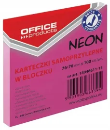 karteczki-samoprzylepne-76x76mm-100k-neon-rozowe