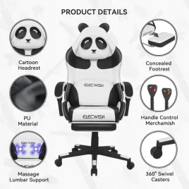 fotel-gamingowy-obrotowy-panda-z-podnozkiem-czarny-bialy-kids-zone-ko34