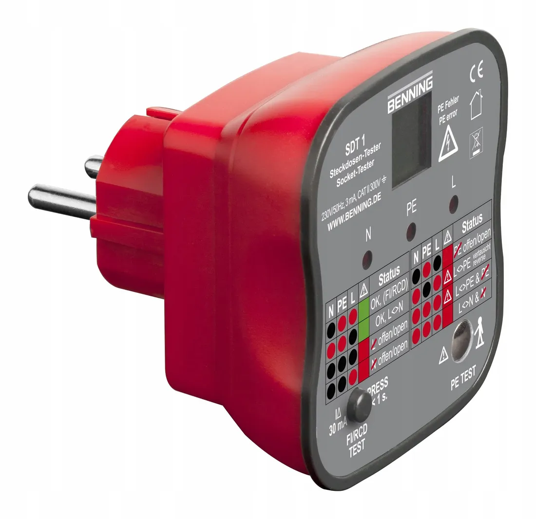 benning-sdt-1-socket-tester-pe-error-detection-stan-nowy