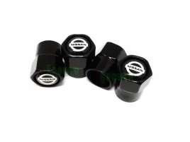 nakretki-na-wentyle-wentylki-z-logo-nissan-do-nissan-czarne-stylowe